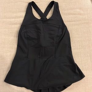 lululemon Cross Back Black Tank Size 8